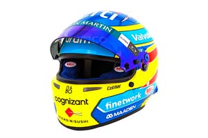 ШЛЕМ FERNANDO ALONSO F1 TEAM ASTON MARTIN ARAMCO N 14 SEASON 2025 / ФЕРНАНДО АЛОНСО ФОРМУЛА-1 КОМАНДА АСТОН МАРТИН АРАМКО 14 СЕЗОН