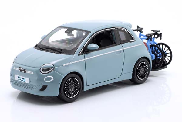 FIAT 500E WITH BICYCLE CARRIER YEAR 2023 BLUE / ФИАТ 500E БИКЙКЛЕ КАРРИЕР СИНИЙ