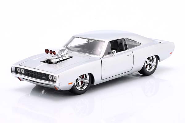 DOM'S DODGE CHARGER R/T 1970 FILM FAST & FURIOUS (2001) SILVER JADA TOYS / ДОМ ДОДЖ ЧАРГЕР ФИЛМ ФАСТ ФУРИОУС СЕРЕБРИСТЫЙ ДЖАДА ТОЙС