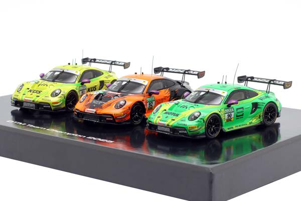 3-CAR SET: MANTHEY PORSCHE 911 GT3 R DTM TEAM-CHAMPION 2025 / НАБОР ИЗ 3 МОДЕЛЕЙ MANTHEY ПОРШЕ 911 ГТ3 ДТМ ТИМ-ЧАМПИОН