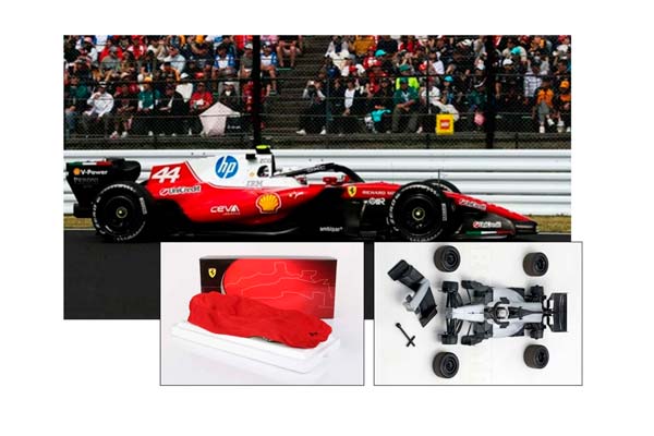 FERRARI SF26 F1 JAPANESE GRAND PRIX - HAMILTON - 6TH POSITION METAL DIECAST POLYFOAM PACK / ФЕРРАРИ СФ26 Ф1 ЯПОНСКИЙ ГРАН-ПРИ 1:18