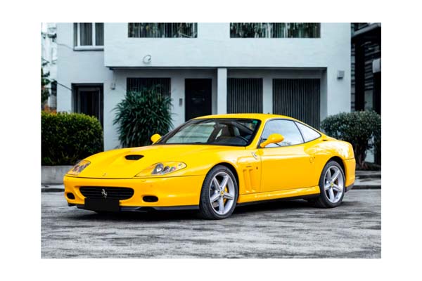 FERRARI 575M MARANELLO 2002 - MADE IN ITALY GIALLO MODENA - BLACK INTERIOR / ФЕРРАРИ 575М МАРАНЕЛЛО 2002 1:18 ЖЕЛТЫЙ