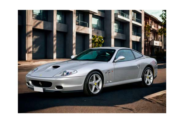 FERRARI 575M MARANELLO 2002 - MADE IN ITALY ARGENTO NURBURGRING - BLACK INTERIOR / ФЕРРАРИ 575М МАРАНЕЛЛО 2002 1:18 СЕРЕБРИСТЫЙ