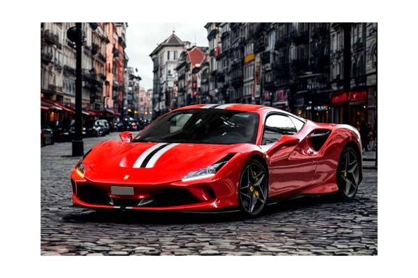 FERRARI F8 TRIBUTO ROSSO CORSA 322 WITH ARGENTO NURBURGRING AND BLACK LIVERY / ФЕРРАРИ Ф8 ТРИБУТО 322 НУРБУРГРИНГ ЛИВЕРИ 1:43 КРАСНЫЙ