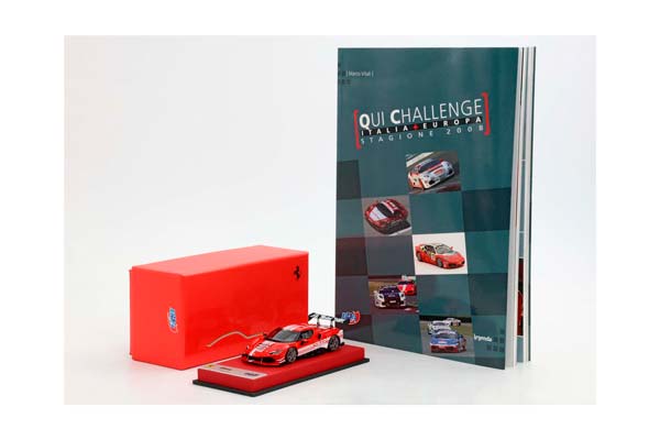 FERRARI 296 CHALLENGE 2023 SPECIAL PACK WITH PHOTO BOOK FERRARI CHALLENGE 2008 / ФЕРРАРИ 296 КХАЛЛЕНГЕ 2023 ПХОТО БООК ФЕРРАРИ КХАЛЛЕНГЕ 2008 1:43