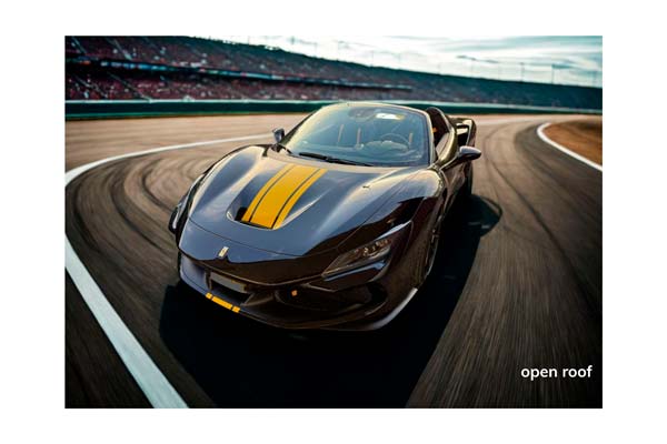 FERRARI F8 TRIBUTO SPIDER NERO DS WITH GIALLO MODENA LIVERY / ФЕРРАРИ Ф8 ТРИБУТО СПАЙДЕР ДС ЛИВЕРИ 1:43 ЖЕЛТЫЙ