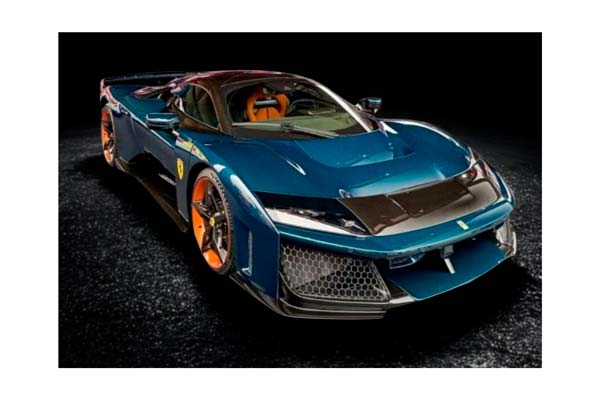 FERRARI F80 METAL DIECAST FULL OPEN FULL CARBON BLUE - POLYFOAM PACK / ФЕРРАРИ Ф80 МЕТАЛ ФУЛЛ КАРБОН 1:18 СИНИЙ