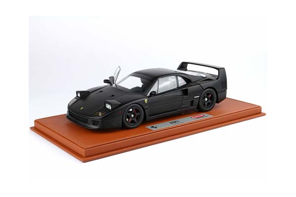 FERRARI F40 MATT BLACK AND BLACK SEATS BBR-KYOSHO / ФЕРРАРИ Ф40 МАТТ СЕАТС ББР-КИОСХО 1:18 ЧЕРНЫЙ
