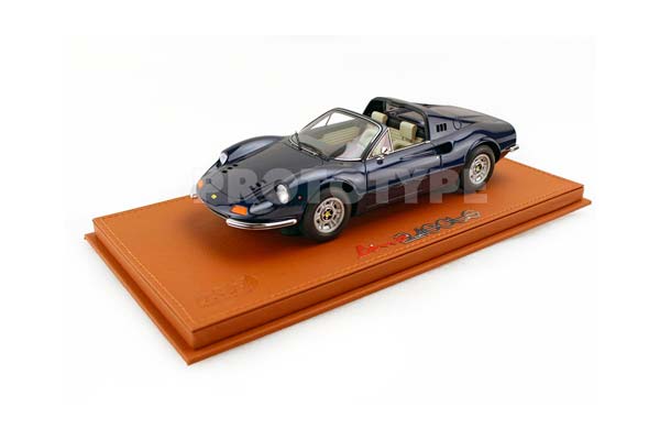 FERRARI DINO 246 GTS 1972 BLU SERA - GREY INTERIOR / ФЕРРАРИ 246 ГТС 1972 СЕРА 1:18 СИНИЙ