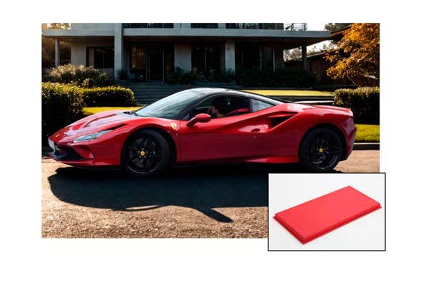 FERRARI F8 TRIBUTO RED BASE ROSSO FUOCO WITH GLOSS BLACK ROOF / ФЕРРАРИ Ф8 ТРИБУТО БАЗА ГЛОСС РООФ 1:18 КРАСНЫЙ