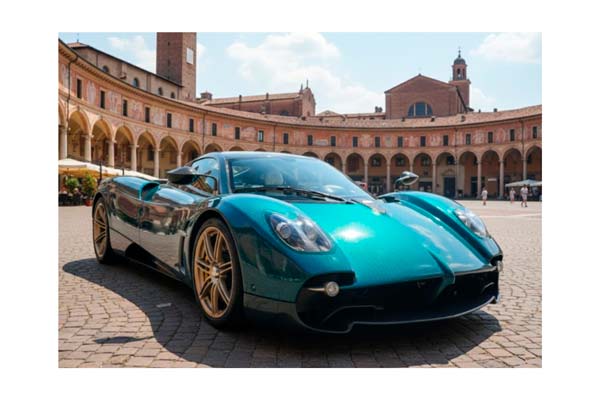PAGANI UTOPIA ROADSTER COBALTO GLOSS CARBON - OPEN ROOF / ПАГАНИ УТОПИЯ РОДСТЕР КОБАЛТО ГЛОСС КАРБОН 1:18 СИНИЙ