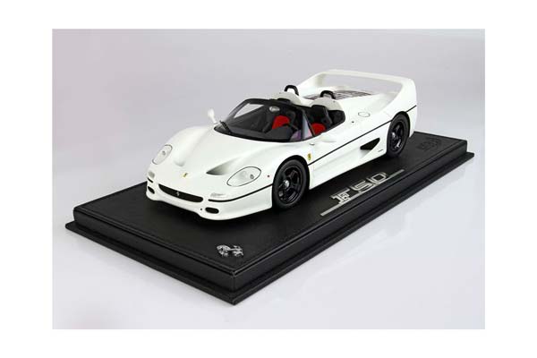FERRARI F50 COUPE 1995 SPIDER VERSION AVUS WHITE RACE WHEELS / ФЕРРАРИ Ф50 КУПЕ 1995 СПАЙДЕР ВЕРСИОН АВУС РАКЕ КОЛЕСА 1:18 БЕЛЫЙ