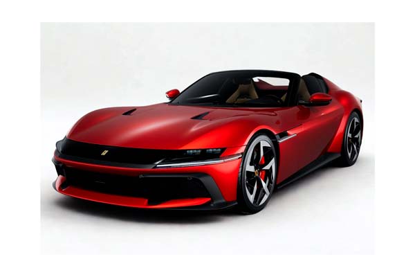 FERRARI 12CILINDRI SPIDER ROSSO FUOCO GLOSS BLACK - SILVER WHEELS / ФЕРРАРИ 12КИЛИНДРИ СПАЙДЕР ГЛОСС 1:18 КРАСНЫЙ