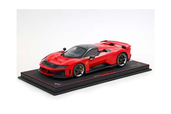 FERRARI F80 CARBON OPTIONAL ROSSO CORSA - BICOLOR WHEELS SILVER AND CARBON / ФЕРРАРИ Ф80 КАРБОН ОПТИОНАЛ 1:18 КРАСНЫЙ