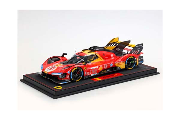 FERRARI 499P CAR N. 51 - 3RD LE MANS 2024 DRIVERS PIER GUIDI GIOVINAZZI CALADO / ФЕРРАРИ 499П АВТОМОБИЛЬ № 51 2024 1:18