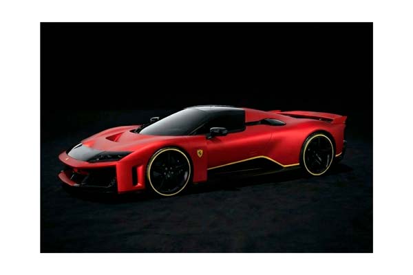 FERRARI F80 ROSSO MAGMA MATT WITH YELLOW ACCENTS / ФЕРРАРИ Ф80 МАГМА МАТТ АККЕНТС 1:18 КРАСНЫЙ
