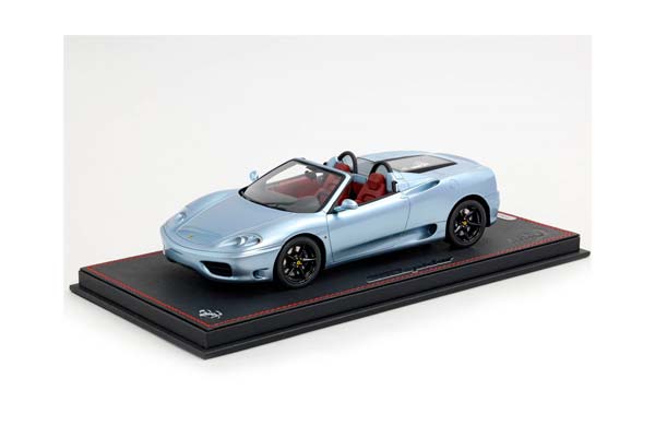 FERRARI 360 MODENA SPIDER AUTOMATIC GEAR GRIGIO ALLOY - BORDEAUX INTERIOR - CHALLENGE BACK GRID / ФЕРРАРИ 360 СПАЙДЕР АВТОМАТ 1:18 БОРДОВЫЙ