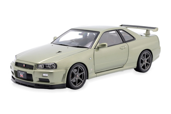 NISSAN SKYLINE GT-R (R34) V-SPEC NÜR OEM RIMS 2001 LIGHT GREEN METALLIC / НИССАН СКАЙЛАЙН ГТ-Р R34 В-СПЕК НУР ОЕМ ДИСКИ СВЕТЛО-ЗЕЛЕНЫЙ МЕТАЛЛИК