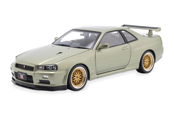 NISSAN SKYLINE GT-R (R34) V-SPEC NÜR BBS RIMS 2001 LIGHT GREEN METALLIC / НИССАН СКАЙЛАЙН ГТ-Р R34 В-СПЕК НУР ББС ДИСКИ СВЕТЛО-ЗЕЛЕНЫЙ МЕТАЛЛИК