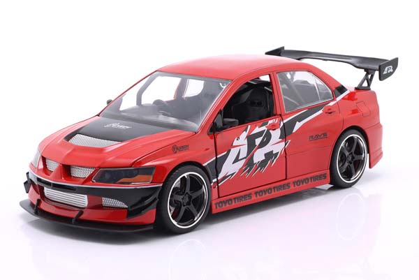 MITSUBISHI LANCER EVO IX FAST & FURIOUS TOKYO DRIFT (2006) RED JADA TOYS / МИЦУБИСИ ЛАНСЕР ЭВО ИКС ФАСТ ФУРИОУС ТОКЙО ДРИФТ КРАСНЫЙ ДЖАДА ТОЙС
