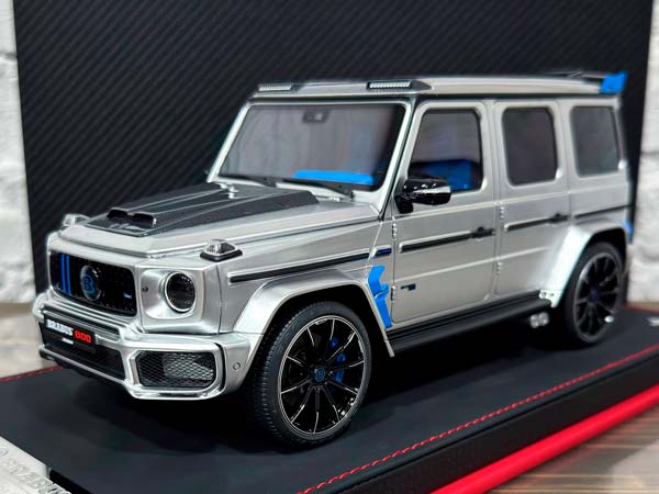 MERCEDES BENZ BRABUS G800 TUNGSTEN STEEL SILVER/BLUE INTIRIOR / МЕРСЕДЕС-БЕНЦ БРАБУС G800 СЕРЕБРИСТАЯ ВОЛЬФРАМОВАЯ СТАЛЬ/СИНИЙ INTIRIOR