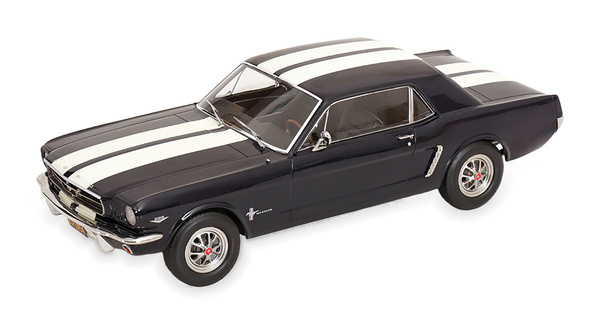 FORD MUSTANG HARDTOP COUPE 1965 DARK BLUE / WHITE / ФОРД МУСТАНГ ХАРДТОП КУПЕ ТЕМНЫЙ СИНИЙ БЕЛЫЙ ТЕМНО