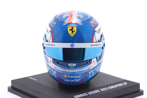 ШЛЕМ CHARLES LECLERC SCUDERIA FERRARI #16 SINGAPORE GP FORMULA 1 2025 / ШАРЛЬ ЛЕКЛЕР СКУДЕРИЯ ФЕРРАРИ ГРАН-ПРИ СИНГАПУРА ФОРМУЛА-1