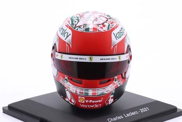 ШЛЕМ C. LECLERC FERRARI #16 4TH EMILIA-ROMAGNA GP FORMULA 1 2021 / ШАРЛЬ ЛЕКЛЕР ФЕРРАРИ 4 МЕСТО ЕМИЛИА-РОМАГНА ГРАН-ПРИ ФОРМУЛА-1