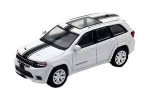 JEEP GRAND CHEROKEE TRACKHAWK 2019 WHITE / ДЖИП ГРАНД ЧЕРОКИ ТРЭКХОУК БЕЛЫЙ (ДЛИНА 7-10 СМ)