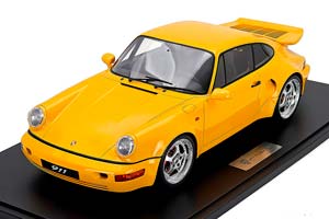 PORSCHE 911 (964) TURBO-S COUPE 1994 YELLOW / ПОРШЕ ТУРБО-С КУПЕ ЖЕЛТЫЙ (ЛИМИТ 55/500 ДЛИНА 55 СМ)