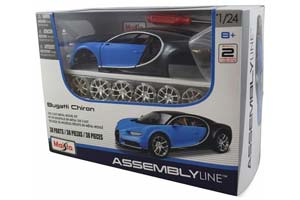 BUGATTI CHIRON / БУГАТТИ ШИРОН СИНИЙ (СБОРКА БЕЗ КЛЕЯ)