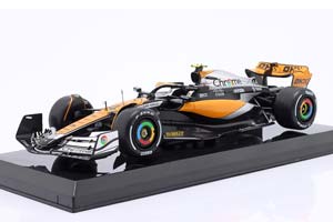 MCLAREN F1 MCL60 TEAM MCLAREN #4 2ND BRITISH GP 2023 LANDO NORRIS BLISTER BOX ORANGE BLACK