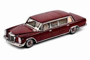 MERCEDES W100 4-DOOR PULLMAN 1960 DARK RED / МЕРСЕДЕС ПУЛЬМАН "ЛИМУЗИН ДИКТАТОРОВ" БОРДОВЫЙ