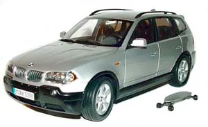 BMW X3 3,0D E83 (WITH SKATEBOARD) 2005 СЕРЕБРИСТЫЙ